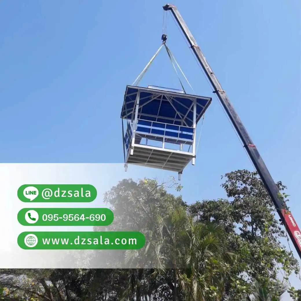 ซุ้มศาลาเหล้ก ศาลาโครงเหล็กราคาถูก ศาลาพักผ่อน 2×2 (51)
