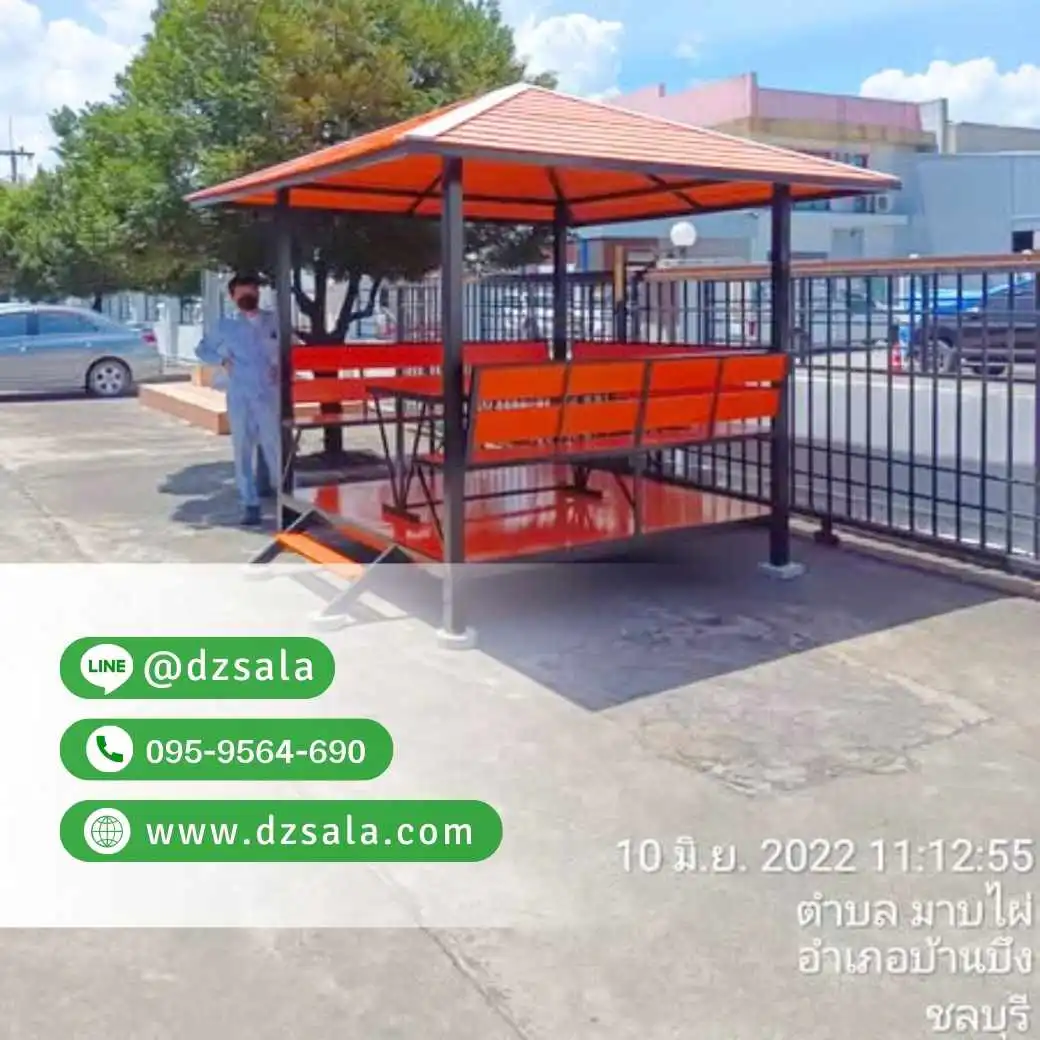 ศาลาโครงเหล็ก ศาลาโมเดิร์นโครงเหล็ก 2×2 (18)
