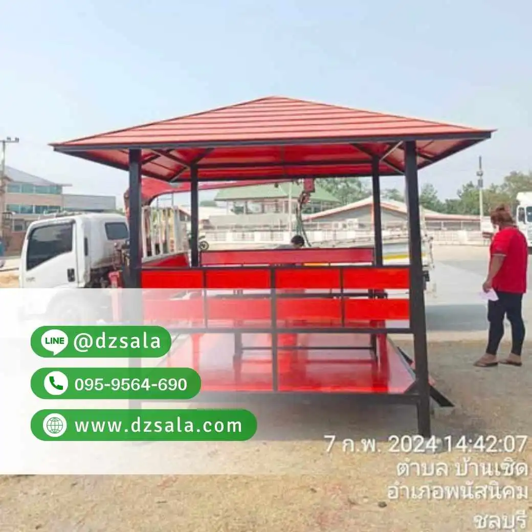 ศาลาโครงเหล็ก ศาลาโมเดิร์นโครงเหล็ก 2×2 (19)