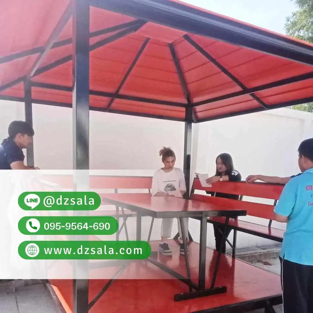ศาลาโครงเหล็ก ศาลาโมเดิร์นโครงเหล็ก 2×2 (2)