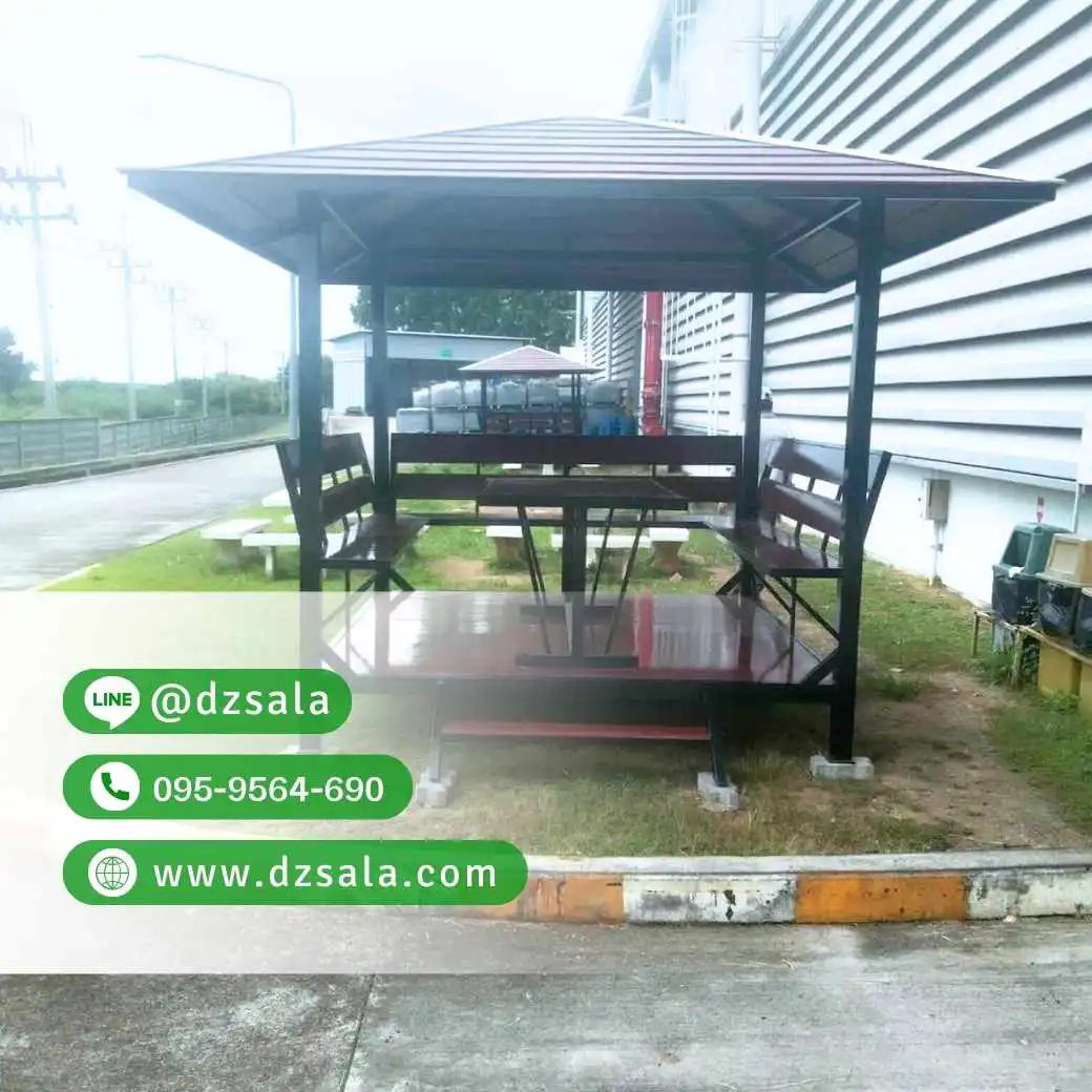 ศาลาโครงเหล็ก ศาลาโมเดิร์นโครงเหล็ก 2×2 (3)